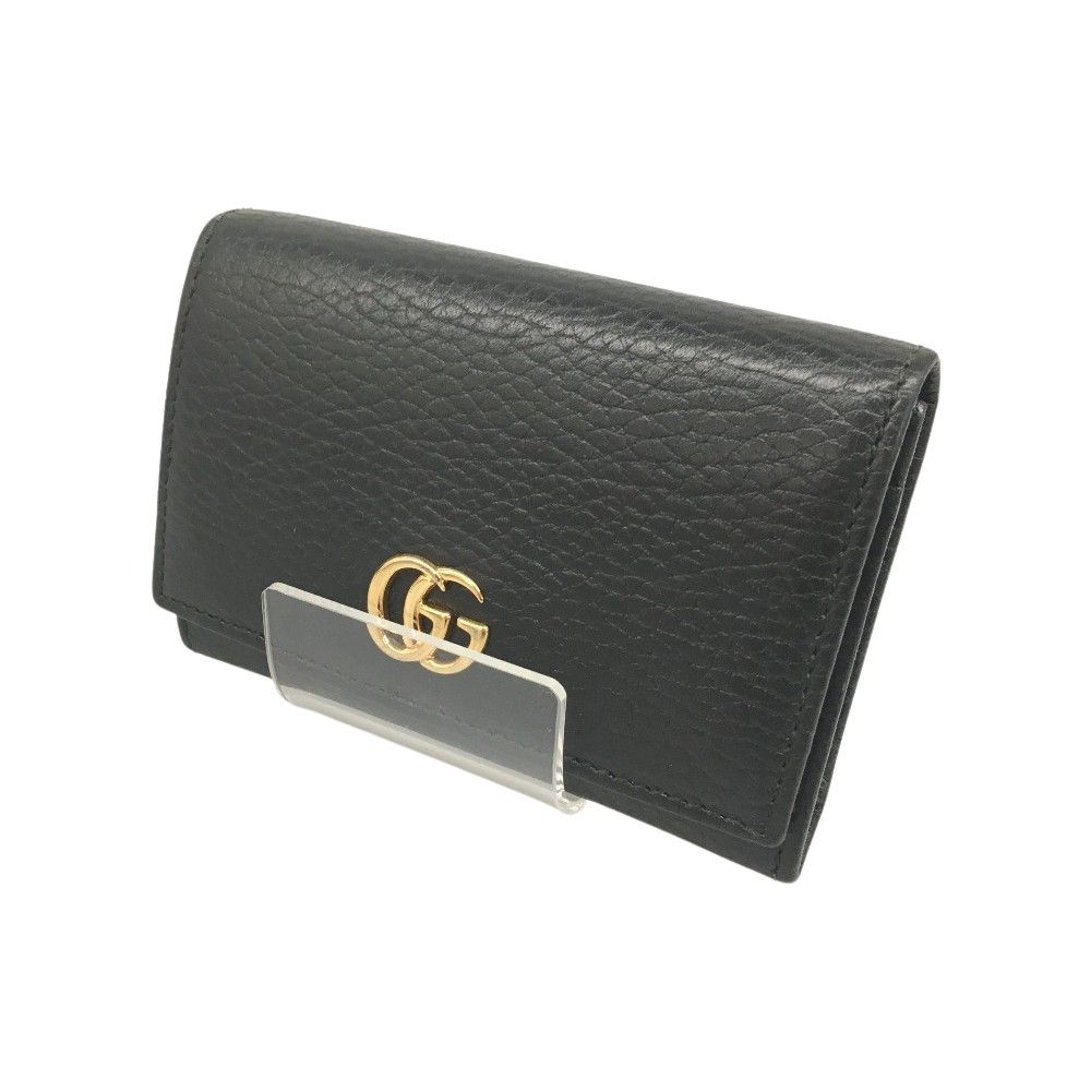 △△GUCCI グッチ GGマーモント カードケース 474748 ブラック