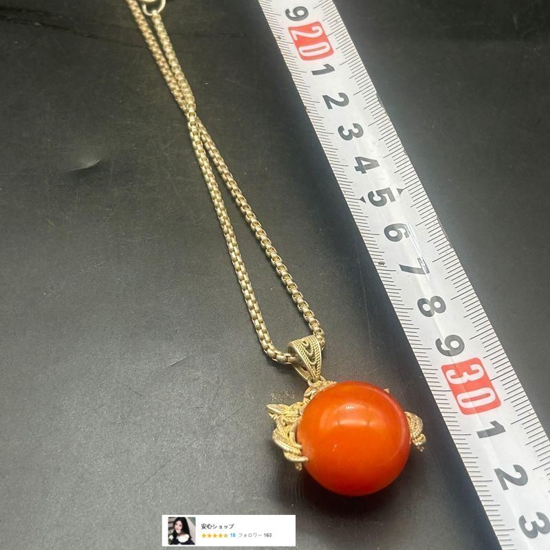銅 細工 赤いビーズネックレス 装飾品 現代工芸品 置物 - メルカリ