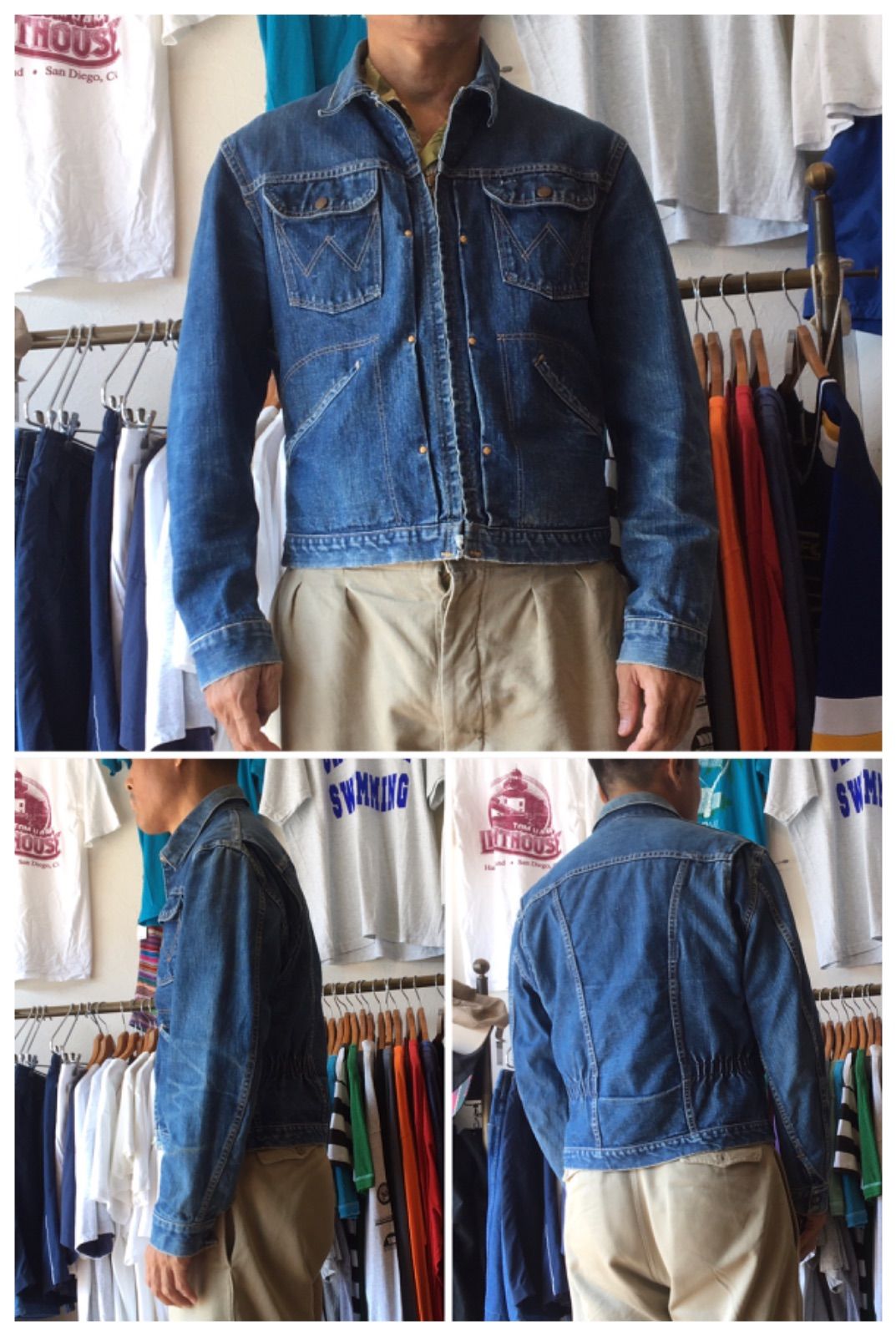 Wrangler デニムジャケット 60′s 白タグ サイズ40 Wrangler - ラングラー デニムジャケット ホワイト usaの通販 by
