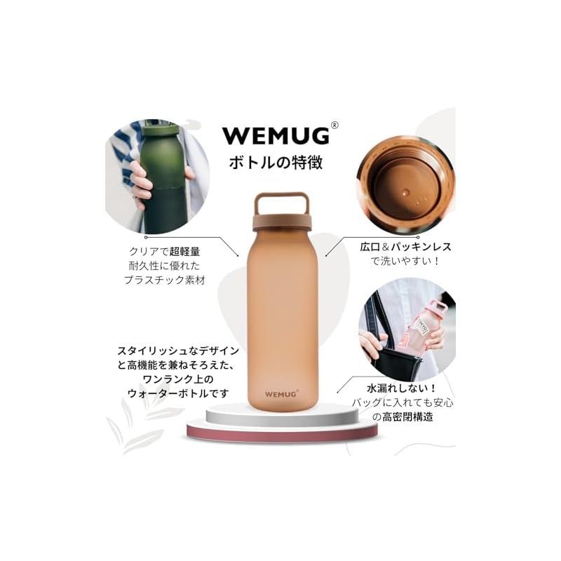 特価商品】WEMUG ウォーターボトル 620ml 水筒 (超軽量・シリコンなしで高密閉) スポーツボトル Handled サンド 1 - メルカリ