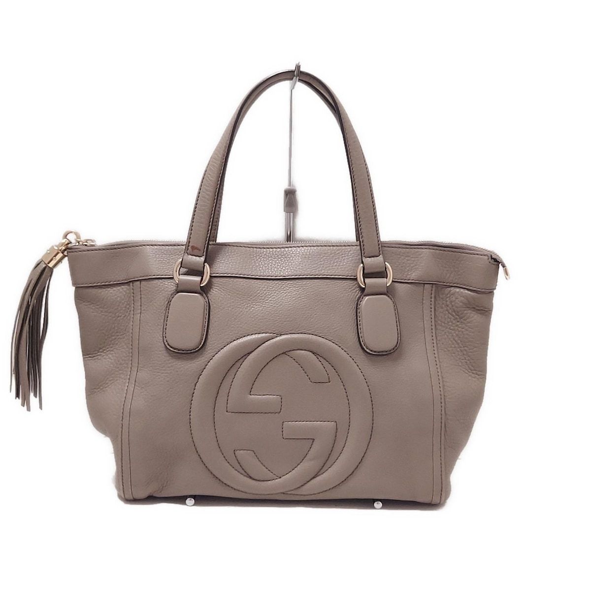 GUCCI(グッチ) ハンドバッグ ソーホー 282307 グレーベージュ