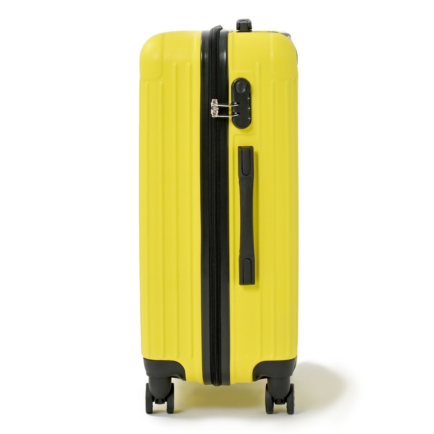 織り柄チェック sc-002 ゴールド M サイズ スーツケース 3~7泊 - 通販 