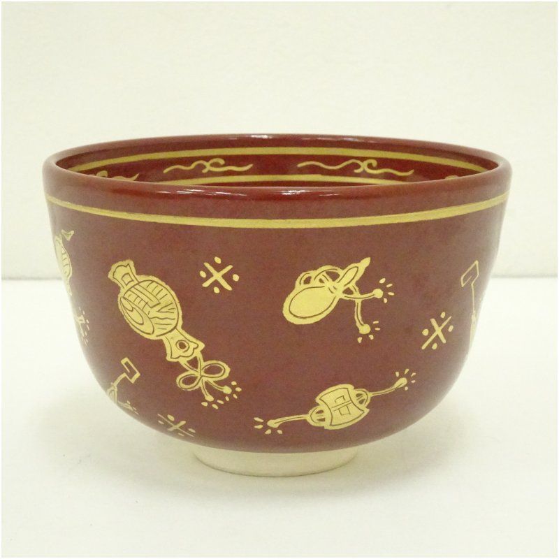 半窓庵 不柳造 細工彫り『花文』茶碗 抹茶碗 共箱 / 茶事 茶道具 半窓庵 不柳造 細工彫り『花文』茶碗 抹茶碗 共箱 / 茶事