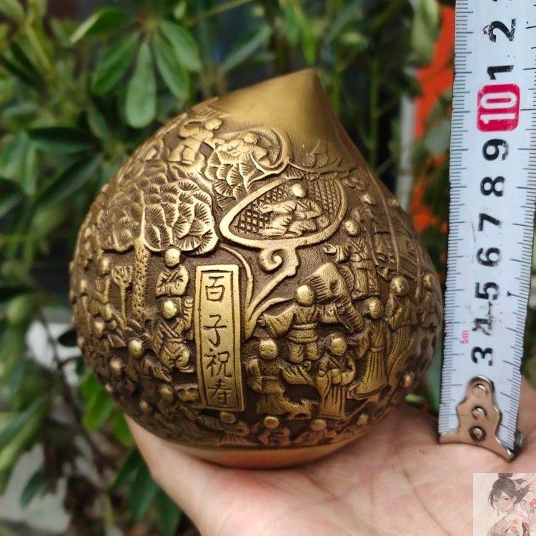 銅細工 百子桃 茶寵 装飾品 工芸品 美術品 置物 銅細工 百子桃 茶寵 装飾品 工芸品 美術品 置物 銅 細工 法