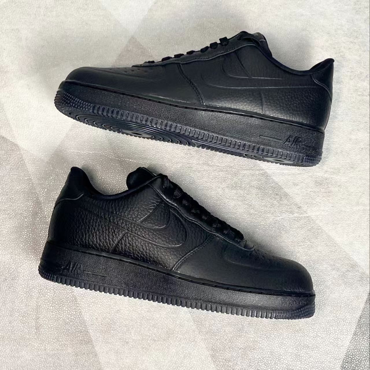 NIKE AIR FORCE 1 LOW WATERPROOF 'BLACK' ナイキ エア フォースワン スニーカー ウォータープルーフ 【MEN'S】 black/black-clear