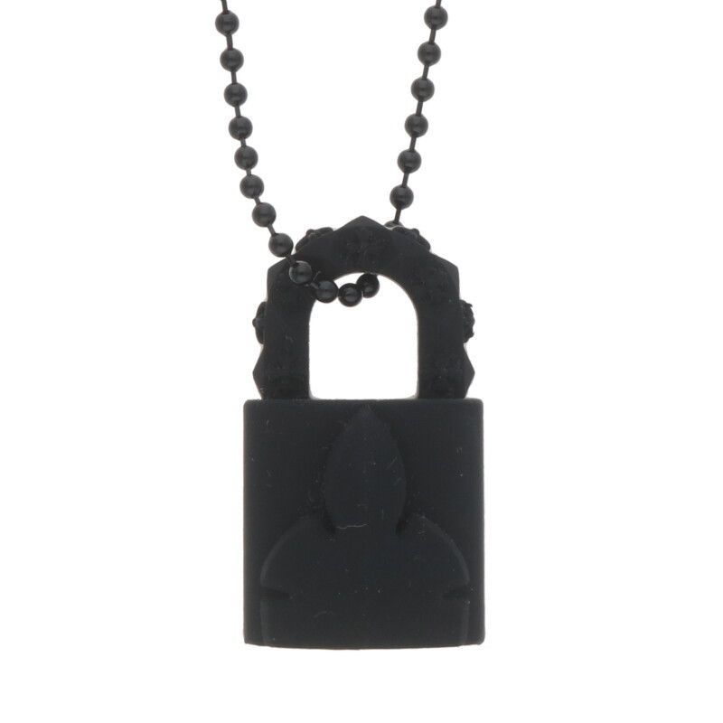PADLOCK FLERKNEE SLCN クロムハーツ ラバー ネックレス クロムハーツ PADLOCK FLERKNEE SLCN ラバーネックレス メンズ