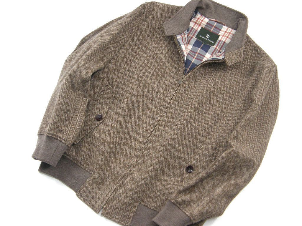 ザ・スコッチハウス 新品 定価8万 ハリントン ジャケット グレー L ツイード ハリントンジャケット(ブルゾン)｜THE SCOTCH HOUSE(ザ