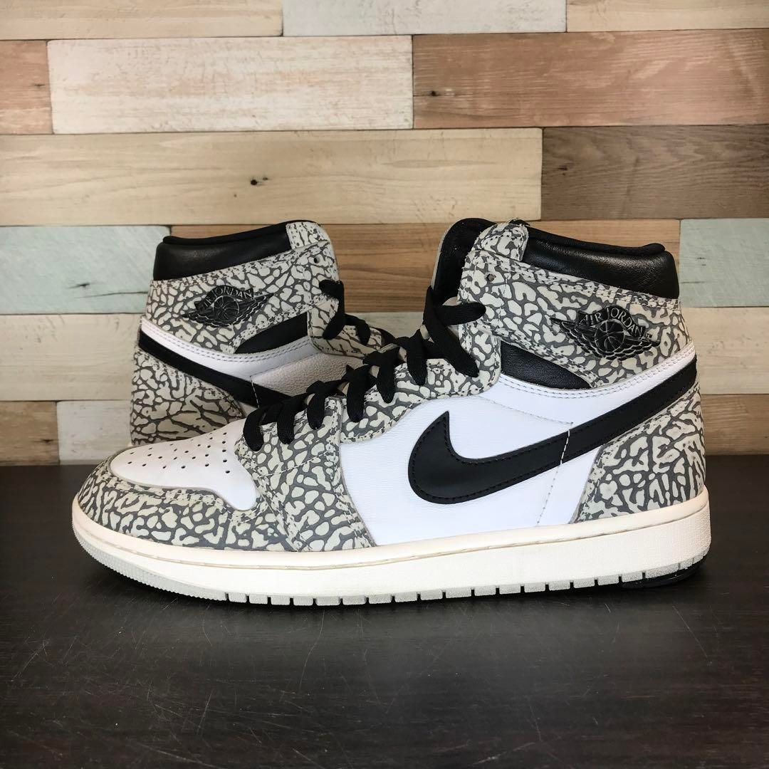 人気 NIKE AIR JORDAN 1 HIGH OG WHITE CEMENT SAFARI ナイキ エア