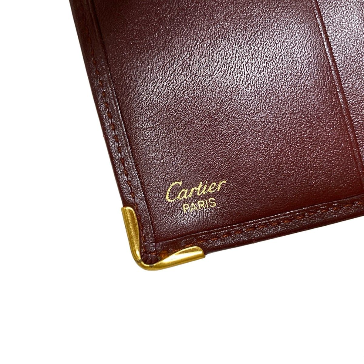 Cartier(カルティエ) 2つ折り財布 マストライン ボルドー レザー