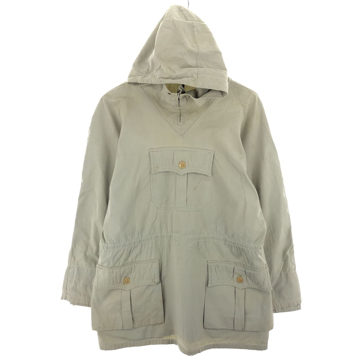 古着 ハーフジップ ミリタリー スモックパーカー メンズL ヴィンテージ/eaa465256