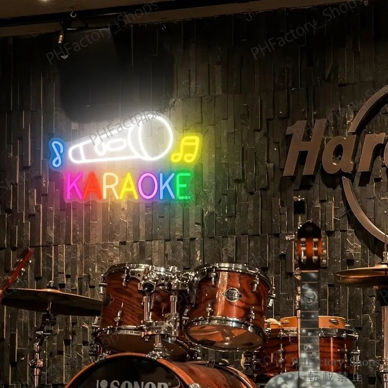 カラオケ LEDネオン ネオンサイン KARAOKE 看板 壁掛け 広告看板装飾 カラオケ LEDネオン ネオンサイン KARAOKE ネオン看板 壁掛け