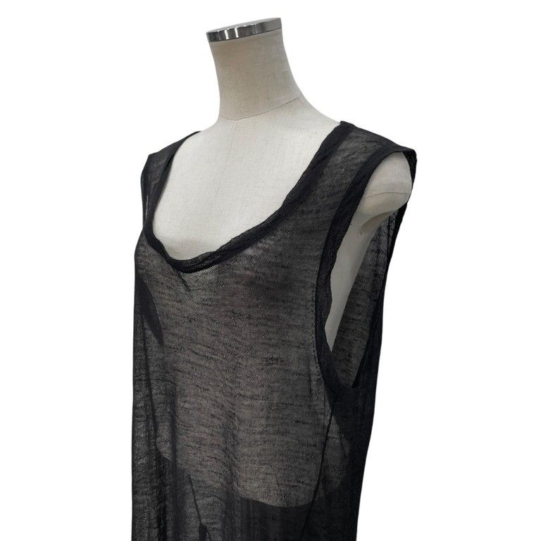 ANN DEMEULEMEESTER 00s ウールシルクシースルーノースリーブ