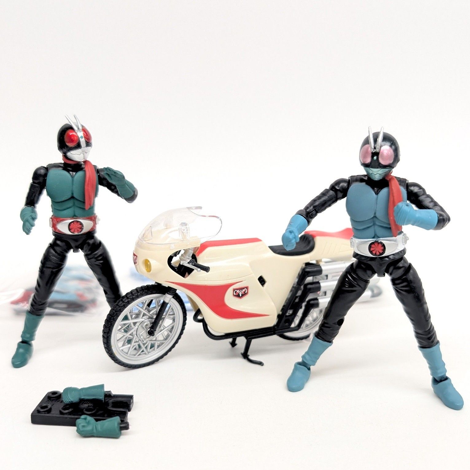 人気ショップ shodo-x 仮面ライダー 旧1号 旧2号 サイクロン号 拡張パーツ付き 特撮