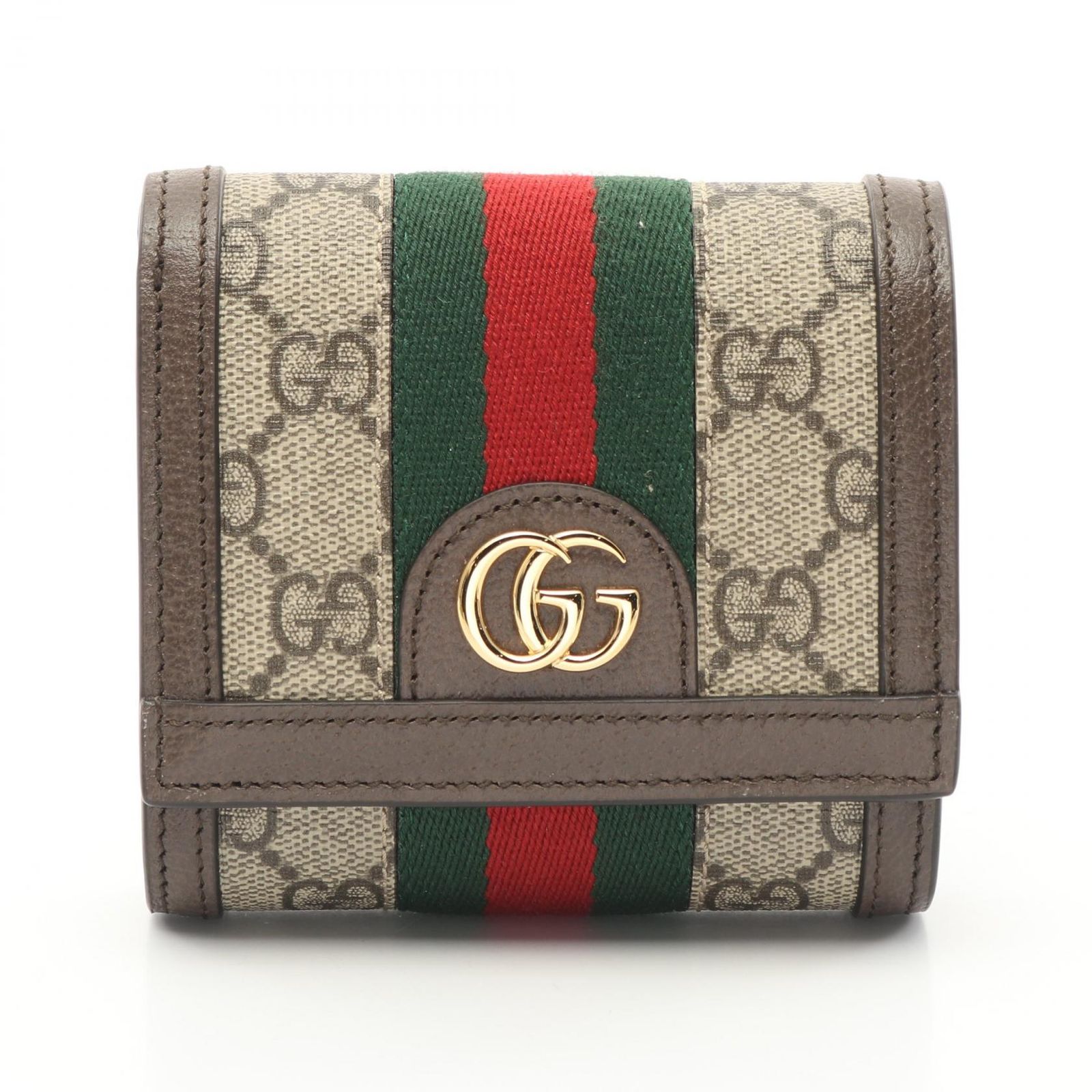 グッチ GUCCI 二つ折り財布 オフィディア GG ウォレット シェリーライン 59866296IWG8745 GGスプリーム PVCコーティングキャンバス レザー 二つ折り財布 レディース