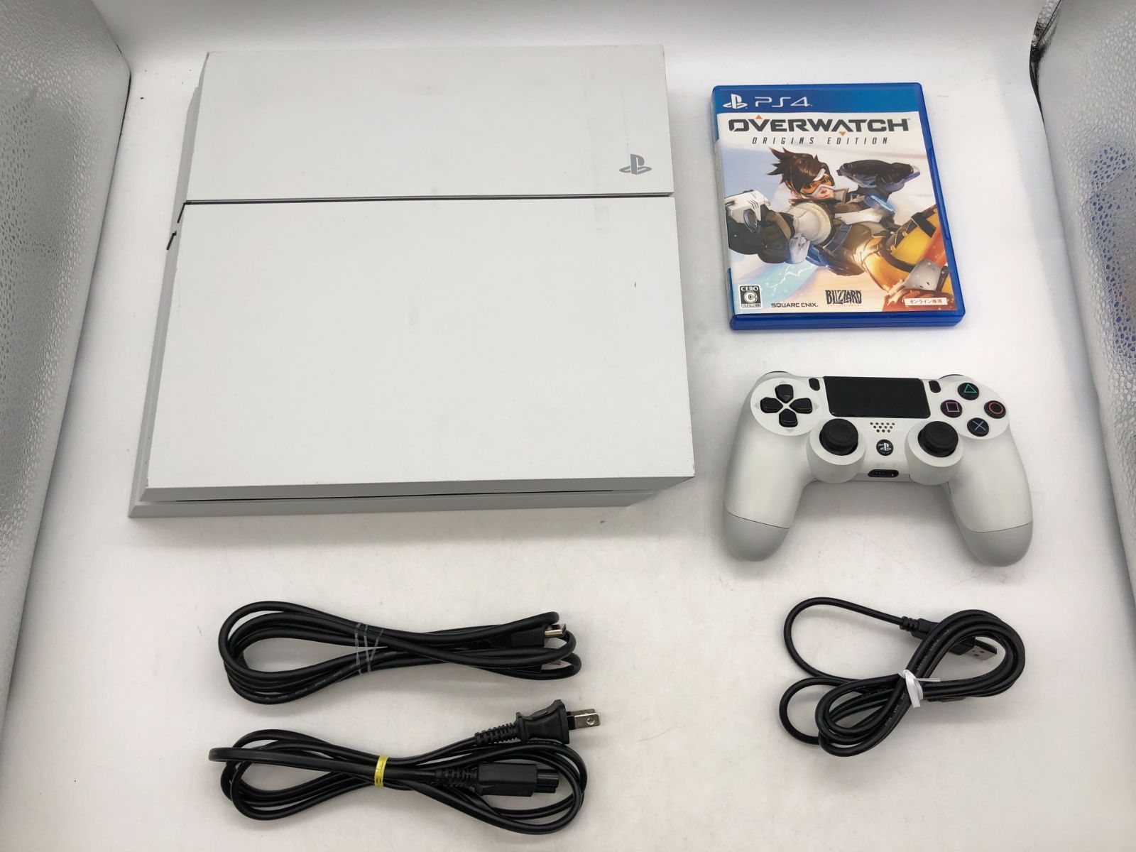 動作確認済】 PS4 本体 グレイシャー・ホワイト CUH-1200AB01 500GB