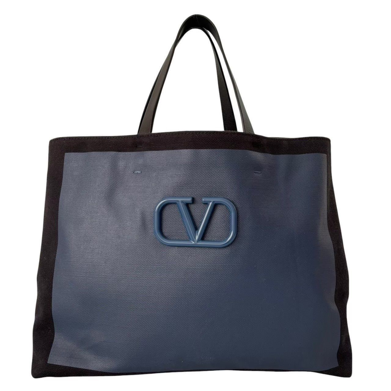 VALENTINO ヴァレンティノ トートバッグ 黒 青 ハンドバッグ VALENTINO ヴァレンティノ トートバッグ 黒 青 ハンドバッグ