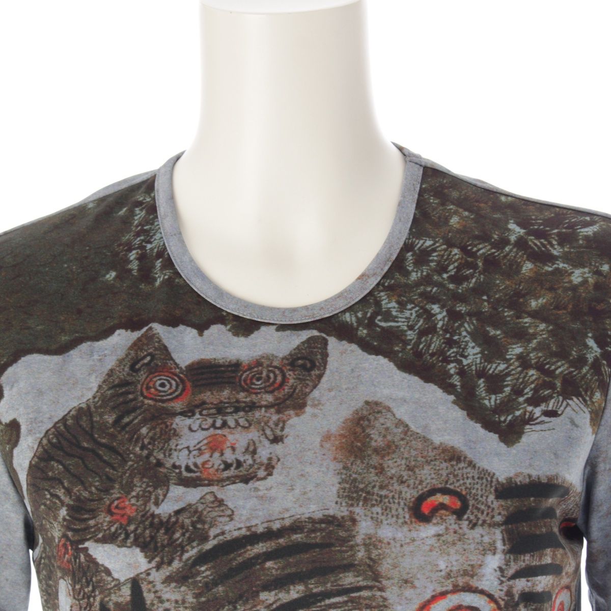 プリーツプリーズ イッセイミヤケ Tiger Cat タイガーキャット 民画  カットソー 半袖 Tシャツ トップス PP89-JR113  グレー 3【中古】 楽天市場】プリーツプリーズ イッセイミヤケ PLEATS PLEASE