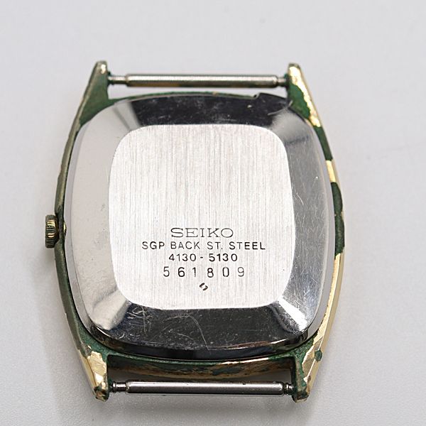 セイコー 4130-5130 QZ シルバ―文字盤 メンズ腕時計 2000000 NSK SMZ