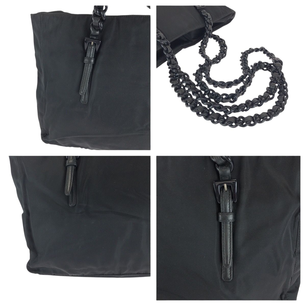 PRADA プラダ ヴィンテージ テスート 三角ロゴプレート プラチェーン  