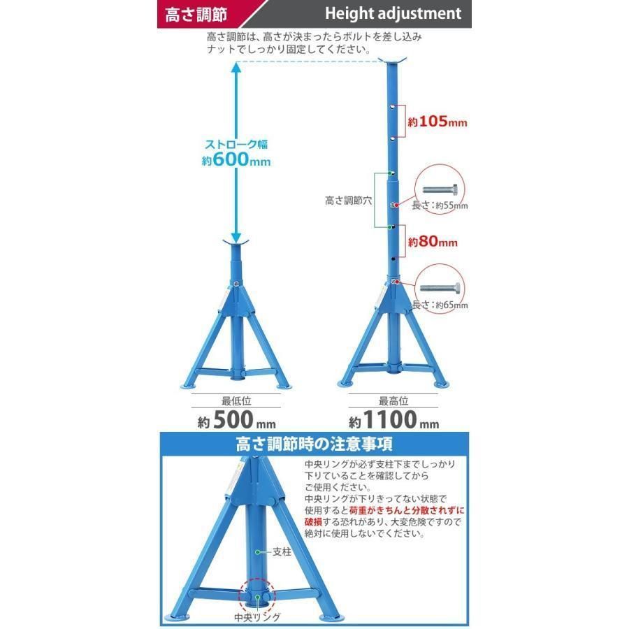 手動式自動車整備用リフト静荷重約1.5t1500kg動荷重約1.0t1t1000kgジャッキスタンド2台付きカーリフトリフトアップ