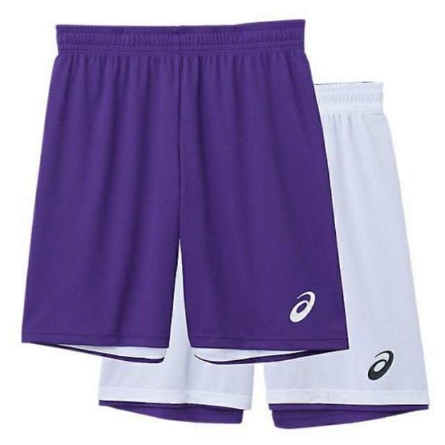 asics アシックス REVERSIBLESHORTS パープル S 2063A205 500 | スポーツ スポーツウェア バスケットボール リバーシブルパンツ ゲームパンツ 半ズボン ハーフパンツ 吸汗速乾 ユニセックス キッズ スポ