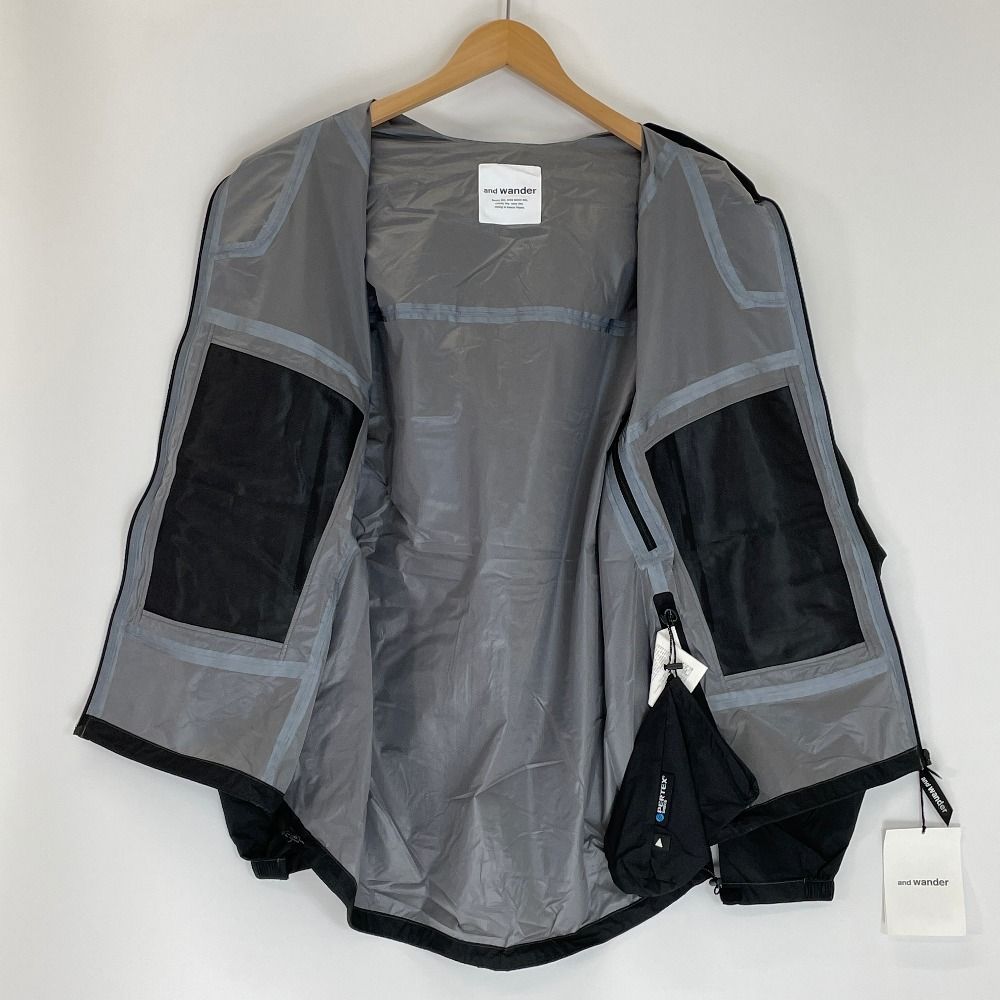 and wander アンドワンダー ブラック 574-3111033 3L UL rain jacket ブラック M ジャケット ナイロン メンズ  - メンズファッション