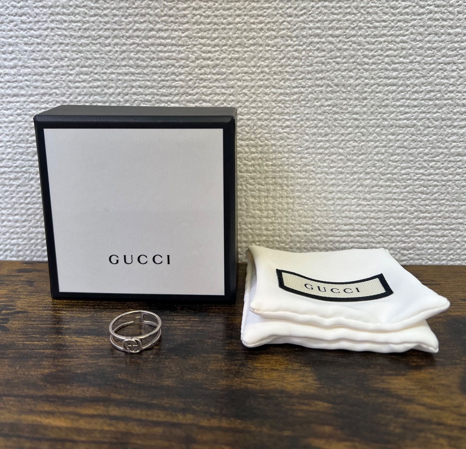 GUCCI グッチ リング インターロッキングG 17号 Ag925 指輪 GUCCI グッチ ヴィンテージリング 指輪 トレードマーク インター