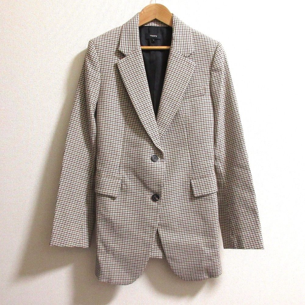 美品 セオリー シングルブレストジャケット 水色 サイズ4*YC503 美品 セオリー シングルブレストジャケット 水色 サイズ4*YC503