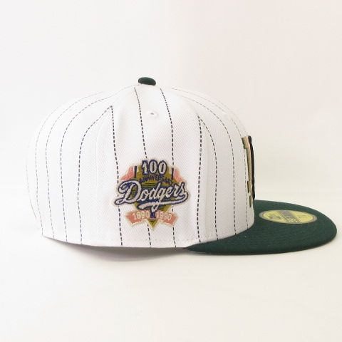 ニューエラ NEW ERA 59FIFTY MLB LA ロサンゼルス ドジャース キャップ 100 ANNIVERSARY ストライプ グリーン  ホワイト 7 3/8 58.7cm - メルカリ