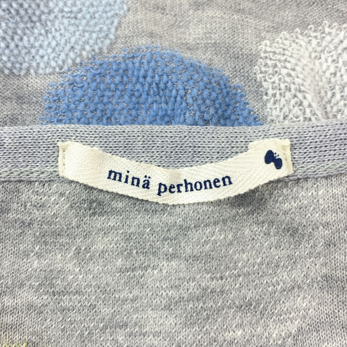 mina perhonen - mina perhonen / ミナペルホネン | river bed コットン 総柄 Tシャツ | 38 | グレー系 | レディース mina perhonen / ミナペルホネン | river bed コットン 総柄 T