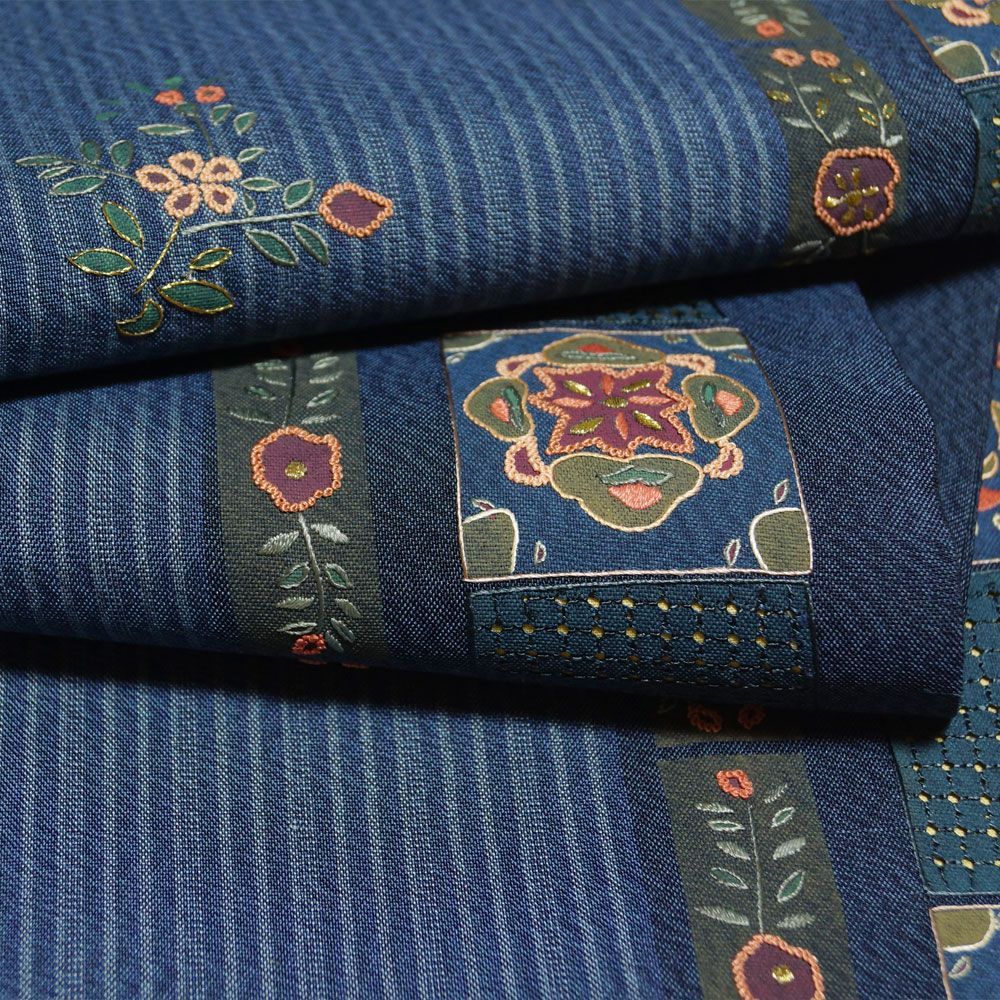蘇州刺繍 相良刺繍 汕頭刺繍 全通袋帯 孔雀 鳥 大華紋 蜀江文 カラー芯 正絹 最高級袋帯「蘇州汕頭相良刺繍 丸華紋」 | 販売着物商品,袋帯