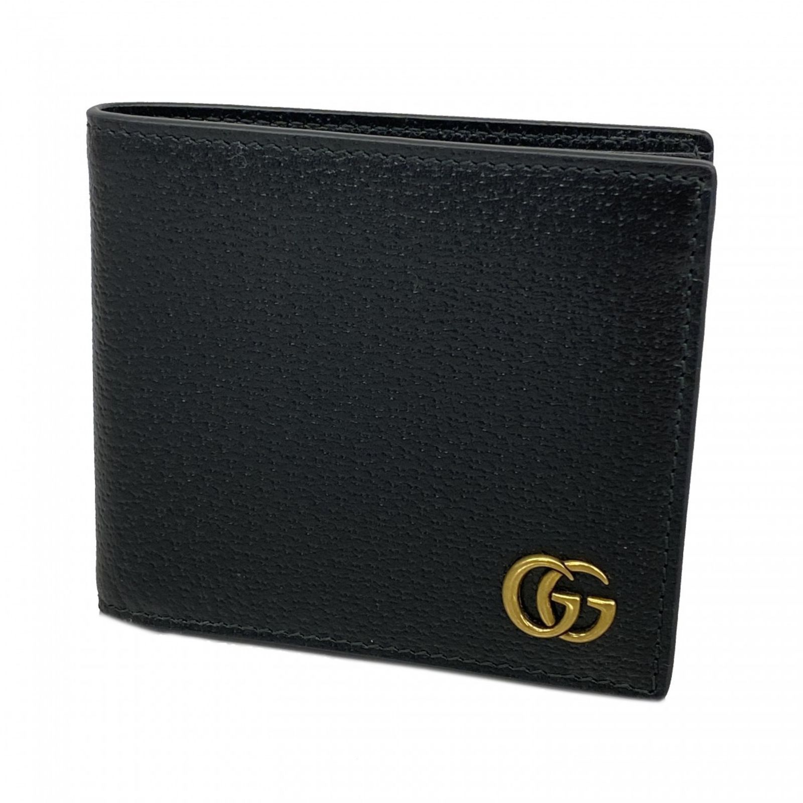 グッチ(Gucci) グッチ 財布 GGマーモント 428725 レザー ブラック メンズ
