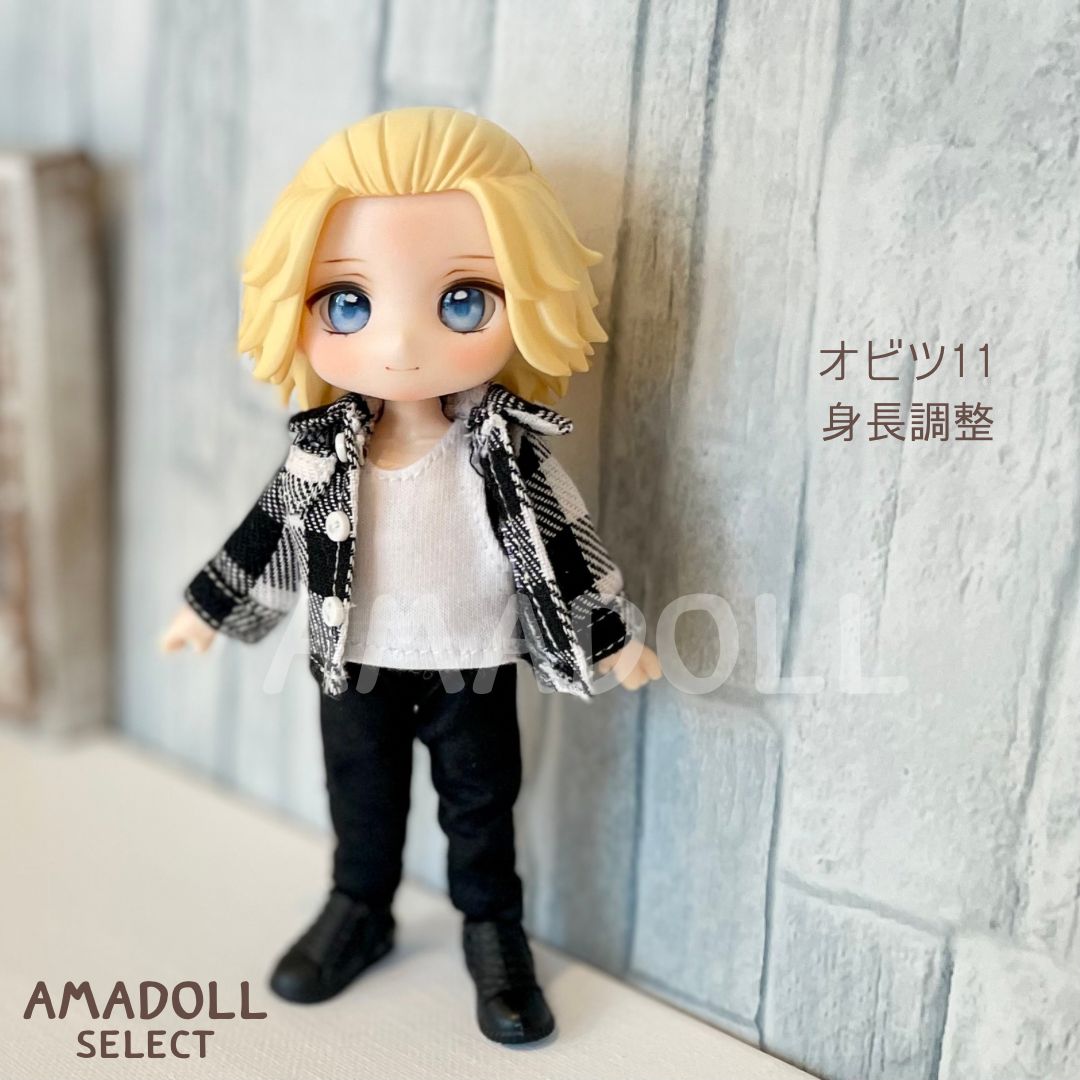 オビツ11 服 ねんどろいどどーる 可 靴 白 セット 男の子 ズボン