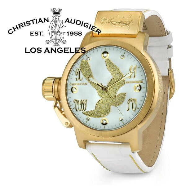 【送料無料】Christian Audigier （クリスチャンオードジェー）腕時計 ETE-116 Gold Panther Bird　メンズ アンティーク リーバイス ディーゼル ヴォン・ダッチ