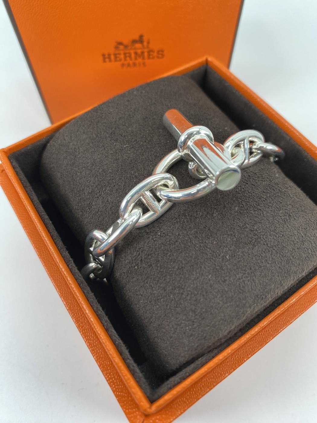 エルメス HERMES シェーヌダンクル MM ブレスレット 14コマ 925