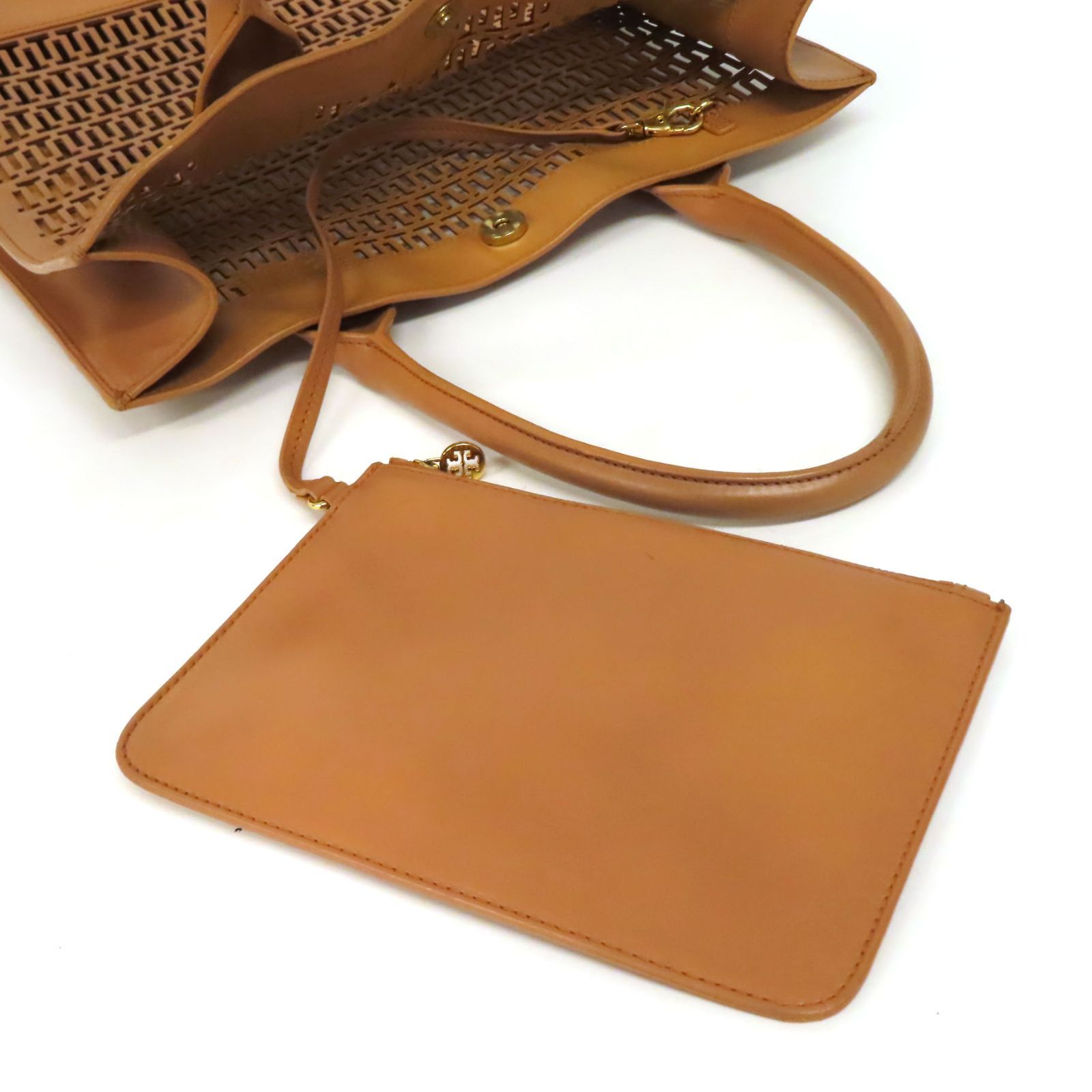 OI25118 美品 TORY BURCH トリーバーチ トートバッグ カッティング 