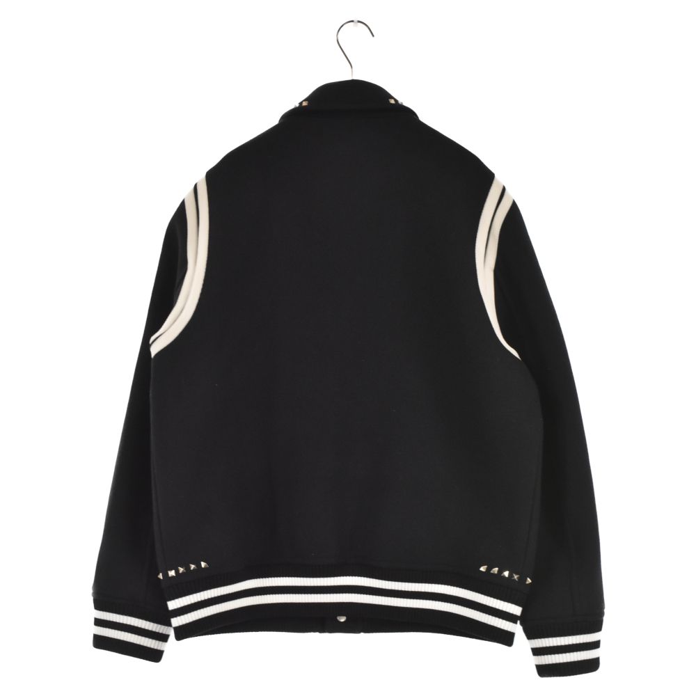 VALENTINO スタッズ付き ブラックスタジャンテディジャケット44-【新品
