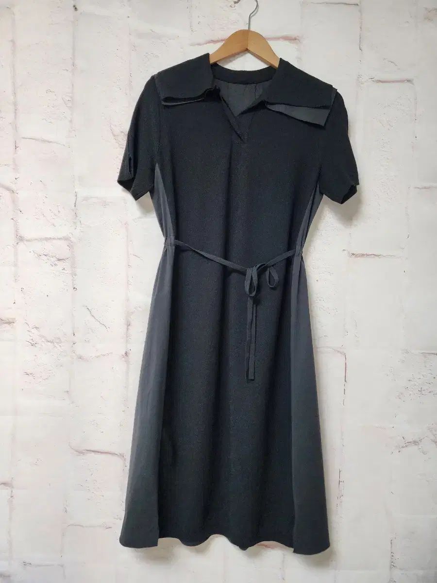 SJSJ カラ シャツ ワンピース ブラック カーキ