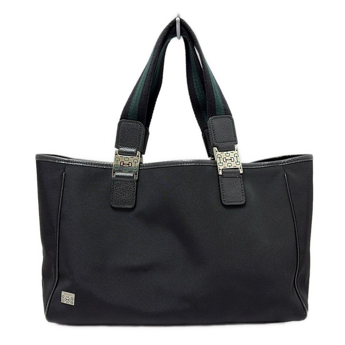 GUCCI 黒　トートバッグ Gucci 114875 Interlocking Leather Tote Bag Excellent black