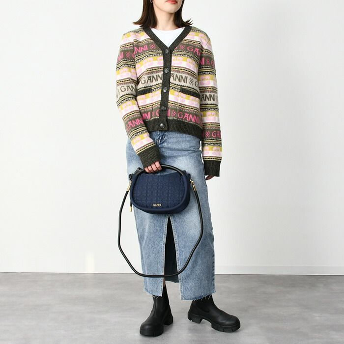 GANNI ガニ― バッグ ハンドバッグ ショルダーバッグ KNOT キルティング