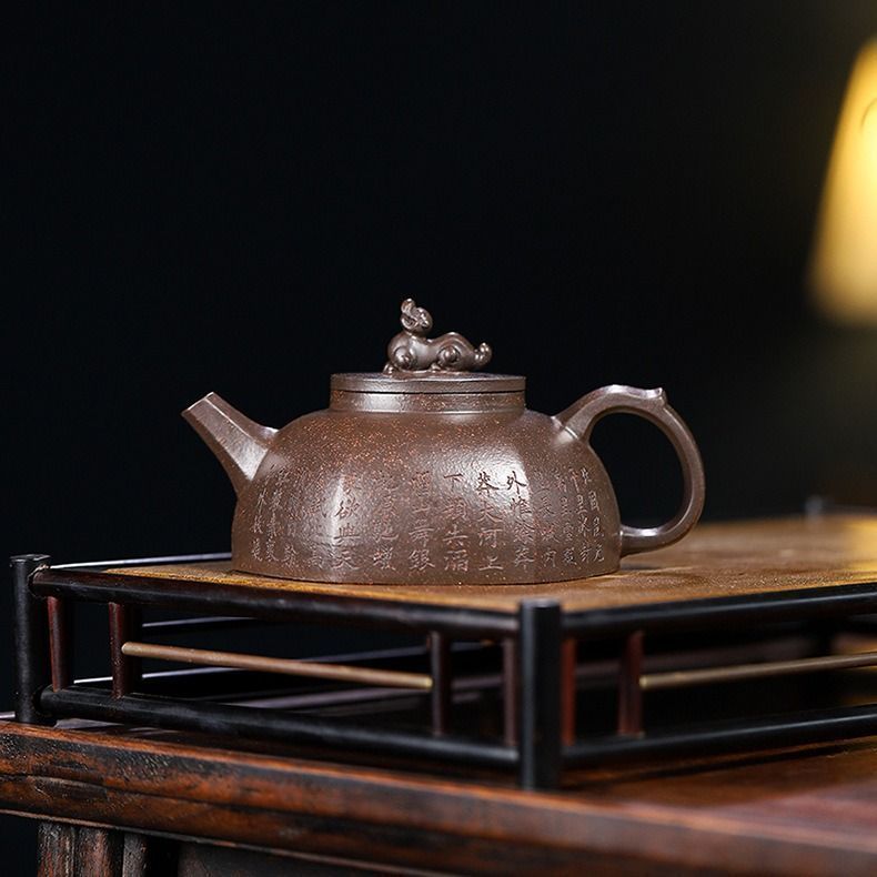 急須□朱泥紫砂壺【阿土師】後手茶器茶瓶 紫砂壺 煎茶器 台湾