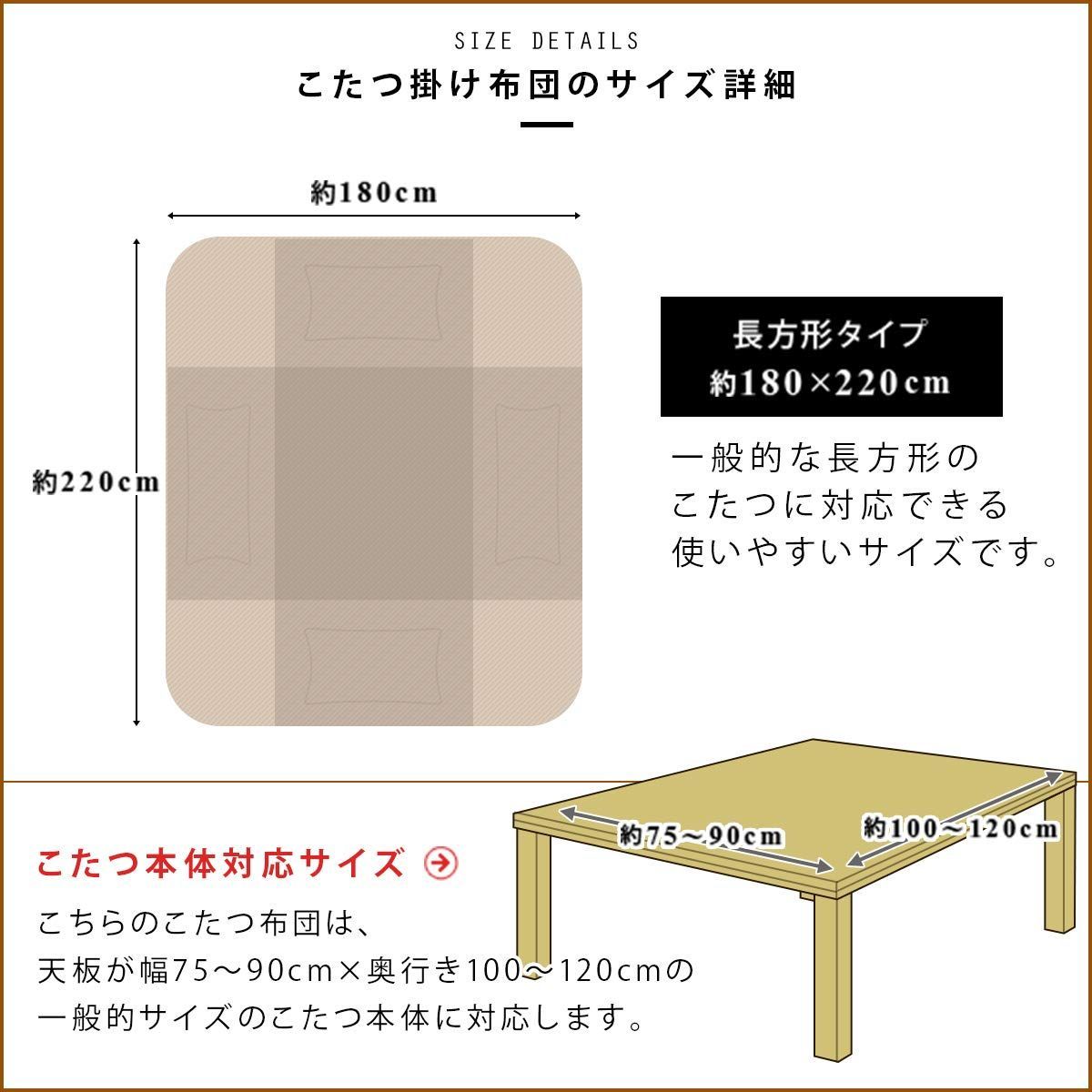 色: ピンク】省スペース こたつ布団 長方形用 180x220cm ねこ柄 洗