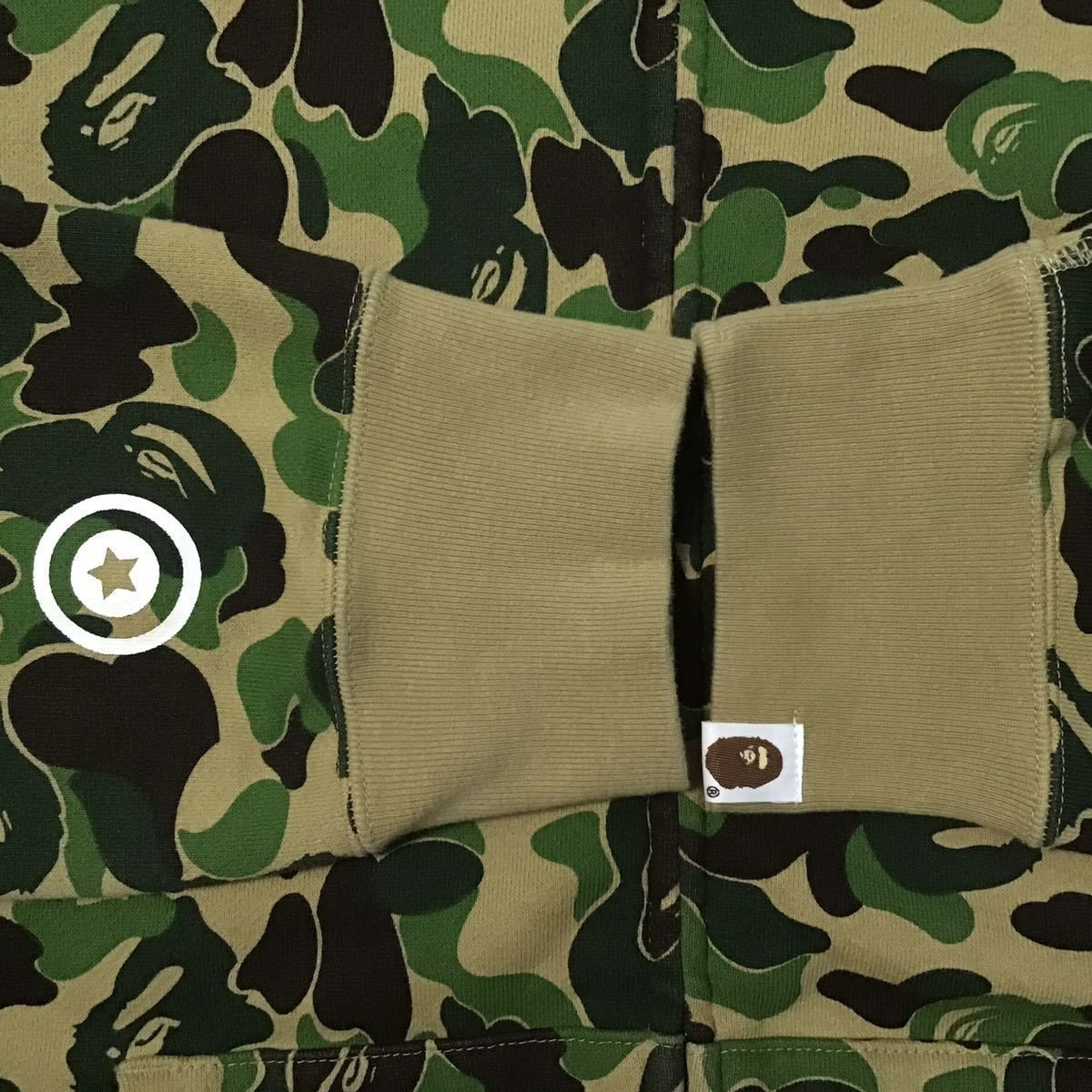 XL ABC camo green シャーク パーカー shark full zip hoodie a