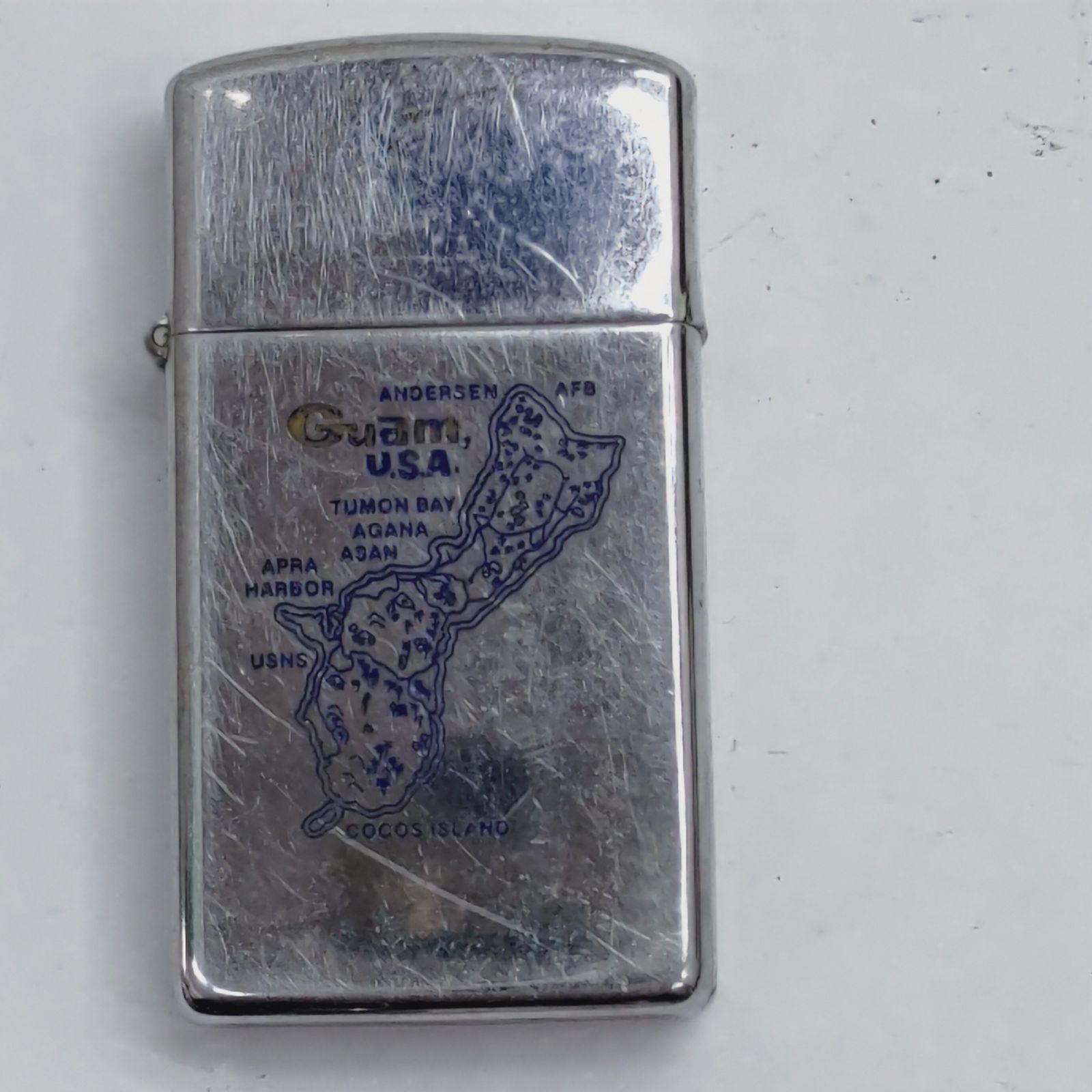 6 S95153 zippo ジッポ ライター Guam グアム USA スリム オイル 