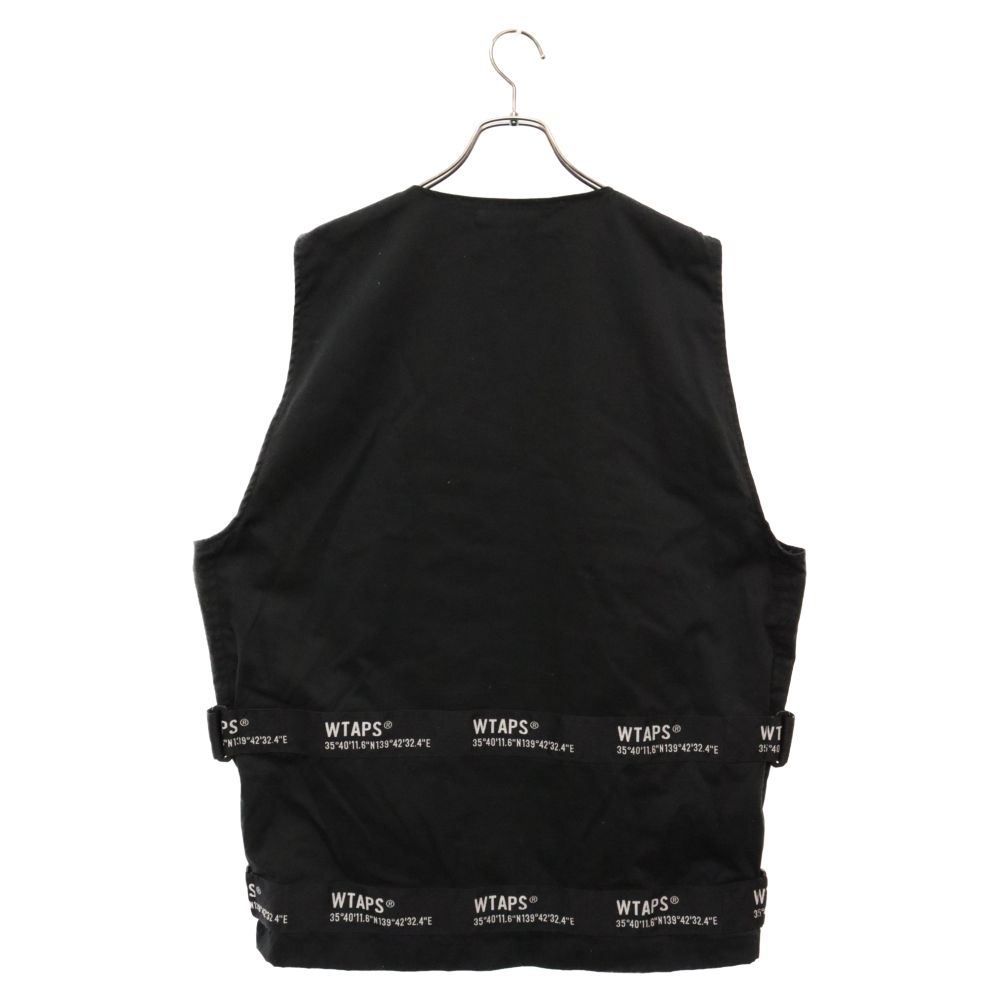 WTAPS (ダブルタップス) 22AW HAGGERZ VEST COTTON POPLIN センター ナンバリング コットンベスト ブラック  222WVDt-JKM01 - メルカリ