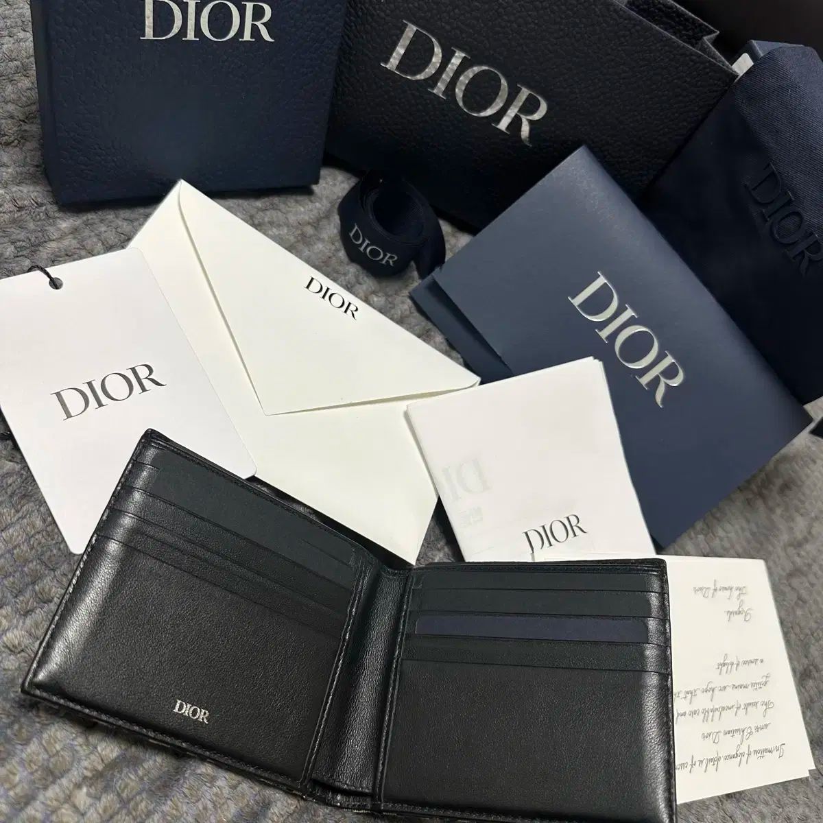 【✨美品✨】 ディオール オブリーク 二つ折り財布 ブラック Dior HOMME ディオール 財布 メンズ 二つ折り ディオール