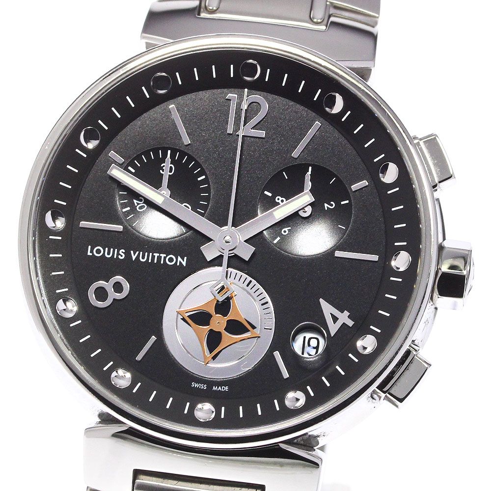 ルイヴィトン 腕時計 タンブール クォーツ クロノグラフ Q8D11
