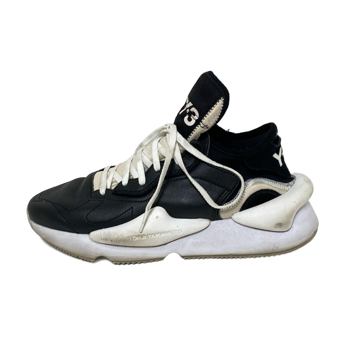 Y-3(ワイスリー) スニーカー 25.5 メンズ - 黒×白 レザー - メルカリ Y-3(ワイスリー) スニーカー 25.5 メンズ - 黒×白 レザー - メルカリ