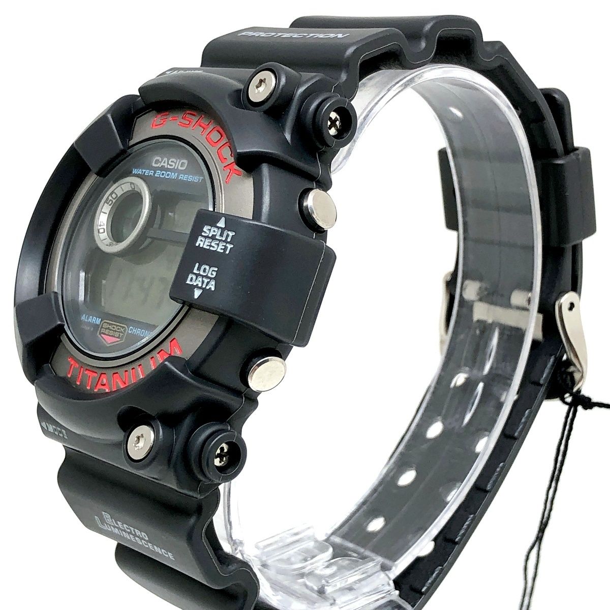 G-SHOCK ジーショック DW-8200-1A FROGMAN 2代目 フロッグマン チタンケース ダークグレー レッドロゴ 1995年6月発売 NICORILABO_COM