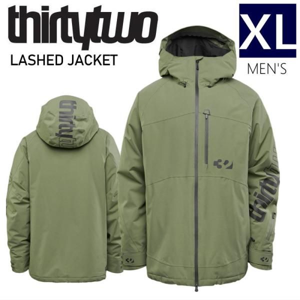 24-25 THIRTYTWO LASHED INSULATED JKT OLIVE XLサイズ メンズ スノーボード スノボウェア ジャケット JACKET 型落ち 日本 ◎